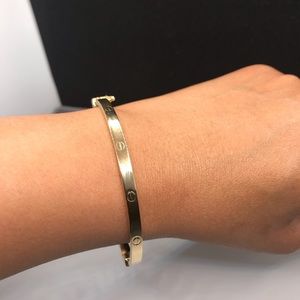 COPY - 14kt Real Yellow Gold Love Bangle